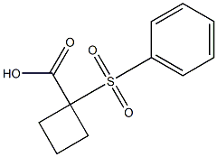 1-Phenylsulfonylcyclobutane-1-carboxylic acid 구조식 이미지