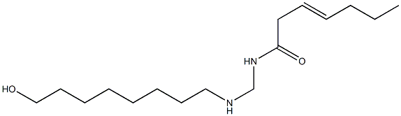 N-[[(8-Hydroxyoctyl)amino]methyl]-3-heptenamide Structure