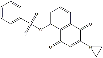 2-(1-Aziridinyl)-5-(phenylsulfonyloxy)-1,4-naphthoquinone 구조식 이미지