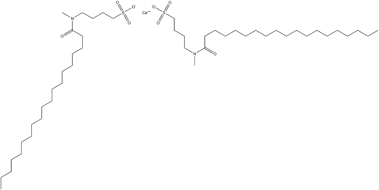 Bis[4-[N-(1-oxononadecyl)-N-methylamino]-1-butanesulfonic acid]calcium salt Structure