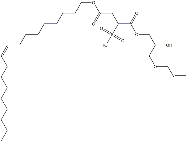 1-(3-Allyloxy-2-hydroxypropoxycarbonyl)-2-[(Z)-9-octadecenyloxycarbonyl]ethanesulfonic acid 구조식 이미지