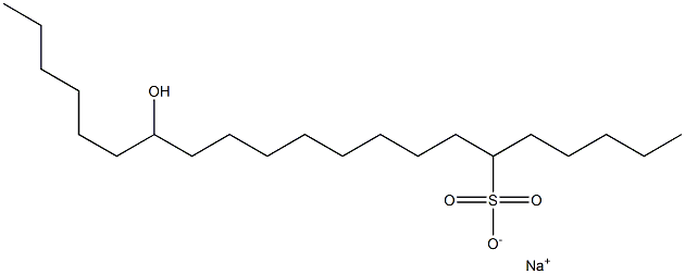 15-Hydroxyhenicosane-6-sulfonic acid sodium salt Structure