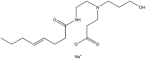 3-[N-(3-Hydroxypropyl)-N-[2-(4-octenoylamino)ethyl]amino]propionic acid sodium salt Structure