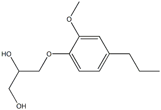 3-(2-Methoxy-4-propylphenoxy)-1,2-propanediol Structure