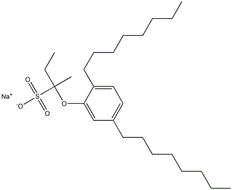 2-(2,5-Dioctylphenoxy)butane-2-sulfonic acid sodium salt 구조식 이미지
