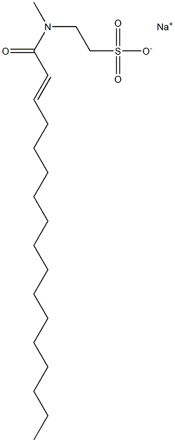 N-(2-Heptadecenoyl)-N-methyltaurine sodium salt 구조식 이미지