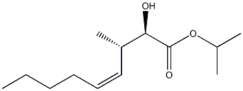 (2R,3S,4Z)-2-Hydroxy-3-methyl-4-nonenoic acid isopropyl ester 구조식 이미지