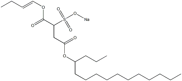 2-(Sodiosulfo)succinic acid 4-pentadecyl 1-(1-butenyl) ester Structure