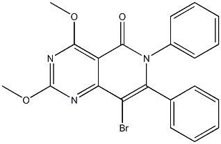 2,4-Dimethoxy-8-bromo-6,7-diphenylpyrido[4,3-d]pyrimidin-5(6H)-one Structure