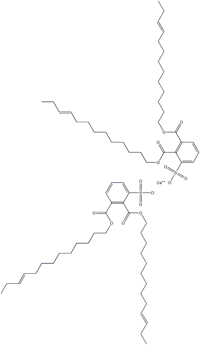 Bis[2,3-di(10-tridecenyloxycarbonyl)benzenesulfonic acid]calcium salt Structure