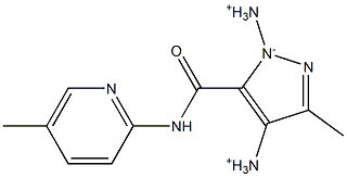 3-Methyl-4-diazonio-5-[[(5-methyl-2-pyridinyl)amino]carbonyl]-1H-pyrazol-1-ide Structure