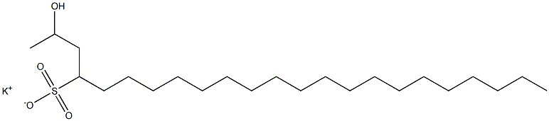 2-Hydroxytricosane-4-sulfonic acid potassium salt 구조식 이미지