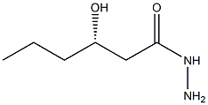 [S,(+)]-3-Hydroxyhexanoic acid hydrazide 구조식 이미지