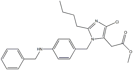 2-Butyl-4-chloro-1-[4-benzylaminobenzyl]-1H-imidazole-5-acetic acid methyl ester Structure