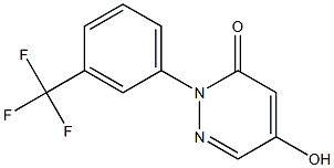 5-Hydroxy-2-(3-trifluoromethylphenyl)pyridazin-3(2H)-one Structure