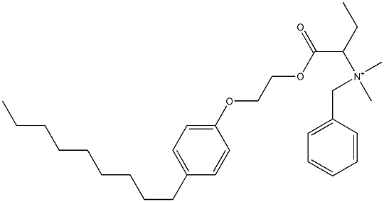 N,N-Dimethyl-N-benzyl-N-[1-[[2-(4-nonylphenyloxy)ethyl]oxycarbonyl]propyl]aminium Structure