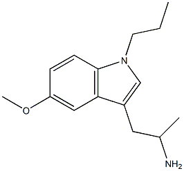 3-(2-Aminopropyl)-1-propyl-5-methoxy-1H-indole Structure