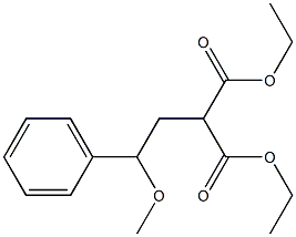 2-[2-Methoxy-2-(phenyl)ethyl]malonic acid diethyl ester 구조식 이미지