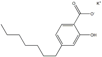 4-Heptyl-2-hydroxybenzoic acid potassium salt Structure