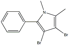 3,4-Dibromo-1,2-dimethyl-5-phenyl-1H-pyrrole 구조식 이미지