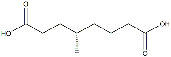 [S,(-)]-4-Methyloctanedioic acid 구조식 이미지