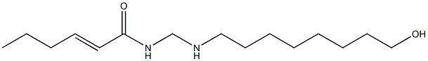 N-[[(8-Hydroxyoctyl)amino]methyl]-2-hexenamide Structure