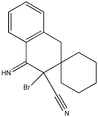 4-Imino-3-bromospiro[naphthalene-2(1H),1'-cyclohexane]-3-carbonitrile 구조식 이미지