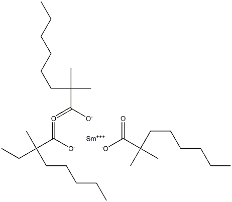 Samarium(III)bis(2,2-dimethyloctanoate)(2-ethyl-2-methylheptanoate) 구조식 이미지