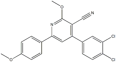 4-(3,4-Dichlorophenyl)-6-(4-methoxyphenyl)-2-methoxypyridine-3-carbonitrile 구조식 이미지