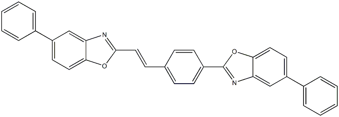 5-Phenyl-2-[(E)-4-(5-phenylbenzoxazol-2-yl)styryl]benzoxazole Structure