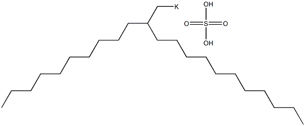 Sulfuric acid 2-decyltridecyl=potassium salt 구조식 이미지