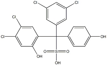 (3,5-Dichlorophenyl)(3,4-dichloro-6-hydroxyphenyl)(4-hydroxyphenyl)methanesulfonic acid Structure