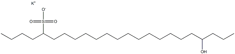 20-Hydroxytricosane-5-sulfonic acid potassium salt Structure