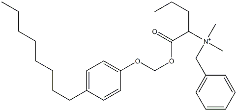 N,N-Dimethyl-N-benzyl-N-[1-[[(4-octylphenyloxy)methyl]oxycarbonyl]butyl]aminium 구조식 이미지