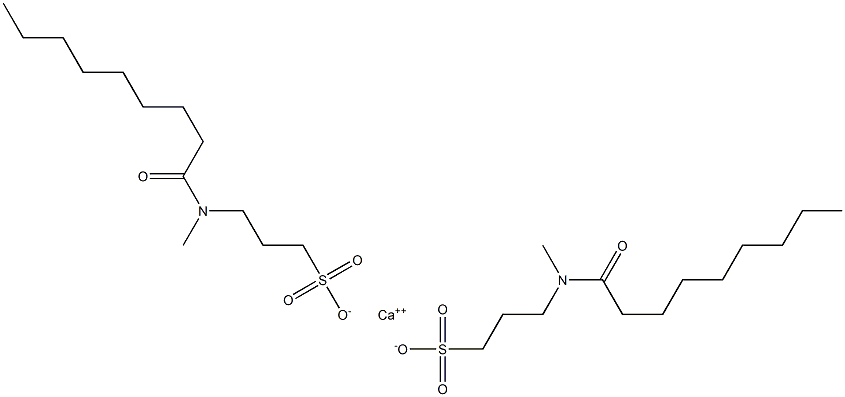 Bis[3-(N-nonanoyl-N-methylamino)-1-propanesulfonic acid]calcium salt 구조식 이미지