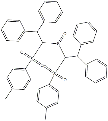 Diphenylmethyl[(p-tolylsulfonyl)methyl] sulfoxide 구조식 이미지