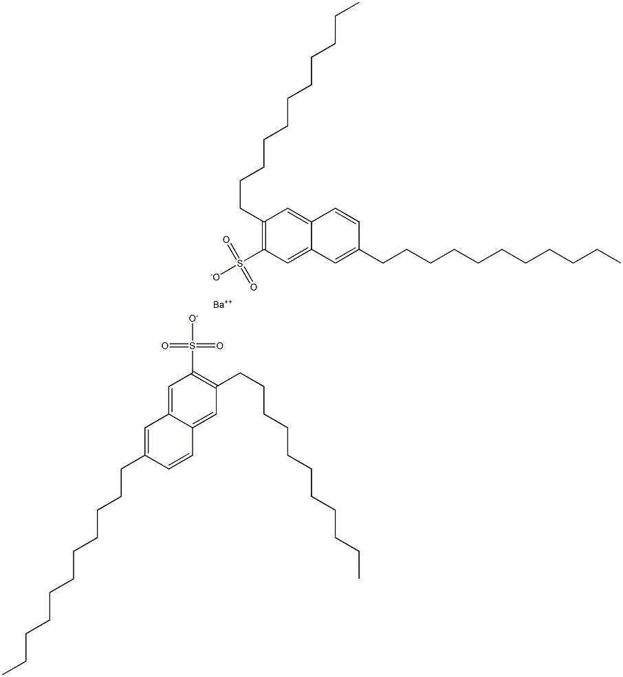 Bis(3,7-diundecyl-2-naphthalenesulfonic acid)barium salt Structure