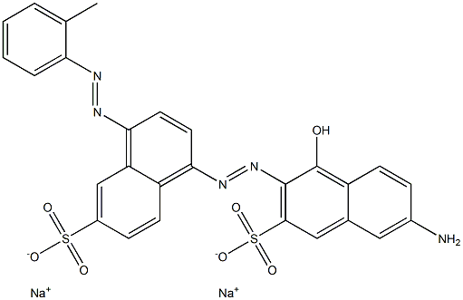 6'-Amino-1'-hydroxy-4-[(2-methylphenyl)azo]-[1,2'-azobisnaphthalene]-3',6-disulfonic acid disodium salt Structure