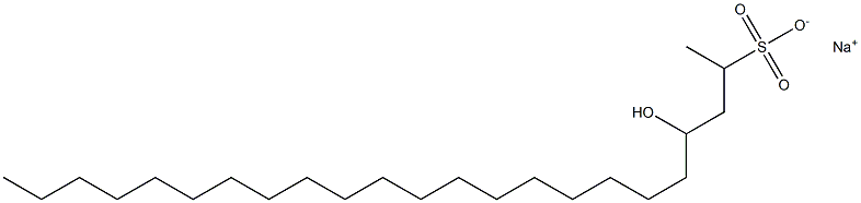 4-Hydroxytricosane-2-sulfonic acid sodium salt 구조식 이미지