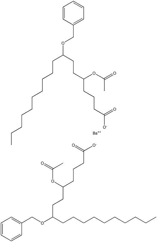 Bis(8-benzyloxy-5-acetyloxystearic acid)barium salt Structure