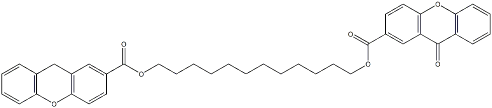 9-Oxo[2,2'-[(dodecane-1,12-diyl)bis(oxycarbonyl)]bis[9H-xanthene]] 구조식 이미지