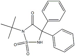 2-tert-Butyl-4,4-diphenyl-4,5-dihydro-1,2,5-thiadiazole-3(2H)-one 1,1-dioxide 구조식 이미지