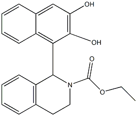 1-(2,3-Dihydroxy-1-naphtyl)-1,2,3,4-tetrahydroisoquinoline-2-carboxylic acid ethyl ester 구조식 이미지