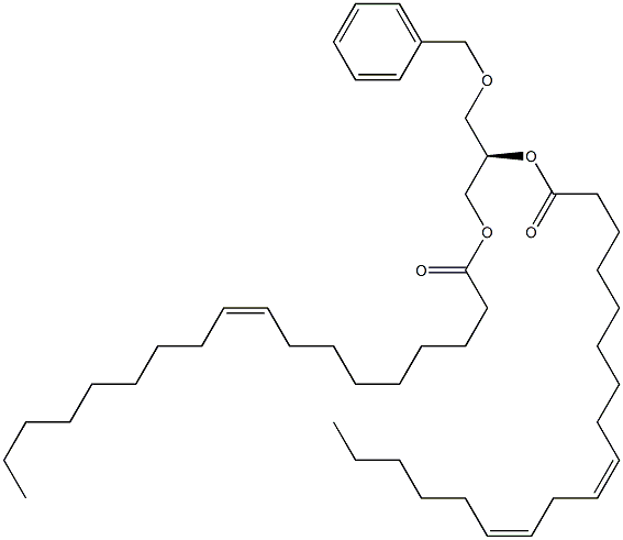 [R,(-)]-3-O-Benzyl-2-O-linoleoyl-1-O-oleoyl-D-glycerol 구조식 이미지
