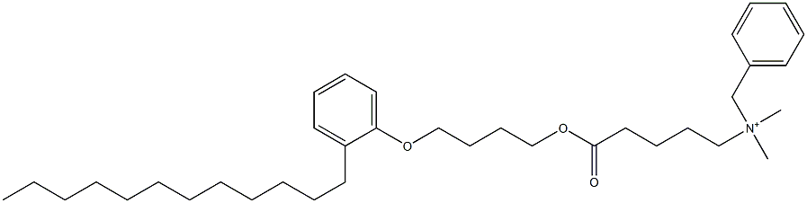 N,N-Dimethyl-N-benzyl-N-[4-[[4-(2-dodecylphenyloxy)butyl]oxycarbonyl]butyl]aminium 구조식 이미지