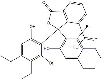 1,1-Bis(2-bromo-3,4-diethyl-6-hydroxyphenyl)-1,3-dihydro-3-oxoisobenzofuran-7-carboxylic acid Structure