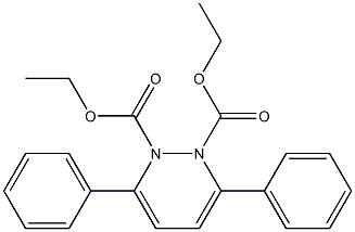 3,6-Diphenyl-1,2-dihydropyridazine-1,2-dicarboxylic acid diethyl ester 구조식 이미지