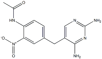 2,4-Diamino-5-[4-acetylamino-3-nitrobenzyl]pyrimidine Structure