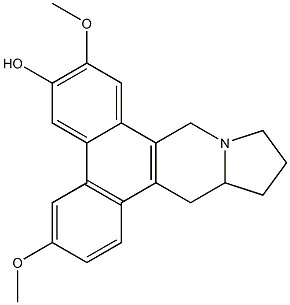 3,7-Dimethoxy-6-hydroxy-9,10,11,12,12a,13-hexahydro-9a-aza-9aH-cyclopenta[b]triphenylene 구조식 이미지