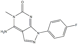 4-Amino-1-(4-fluorophenyl)-5-methyl-1H-pyrazolo[3,4-d]pyrimidin-6(5H)-one Structure